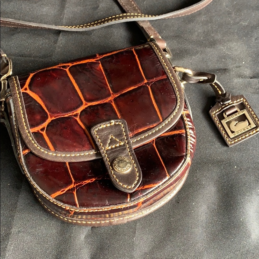 Dooney Bourke leather crossbody Croc bag